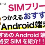 SIMフリーでつかえるおすすめのAndroid端末と格安SIMを紹介！！
