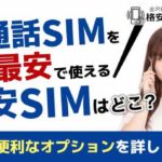 通話simを最安で使える格安SIMはどこ？料金や便利なオプションを詳しく紹介！