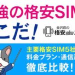 最強の格安SIMはどこだ！主要格安SIM5社の料金プラン・通信速度を徹底比較！